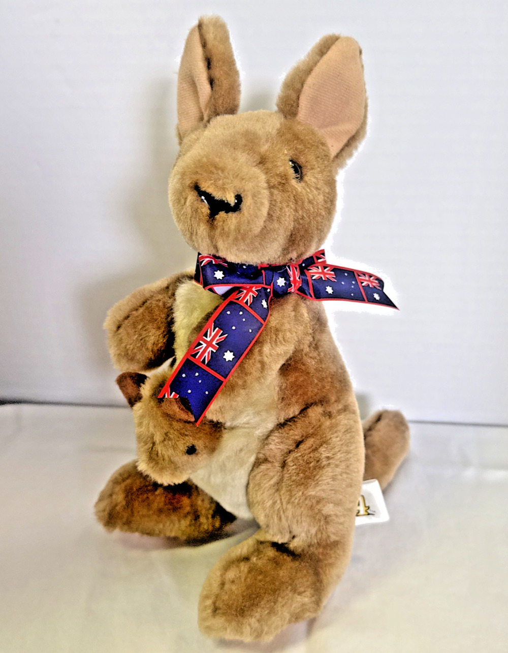Vintage CA Australia Souvenir Kangaroo Plush Stuffed Animal 11” With Baby